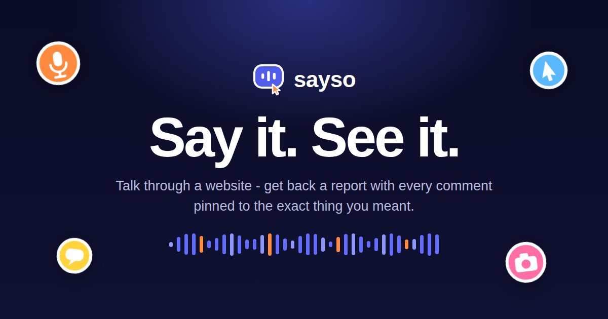 Sayso - Say it. See it.